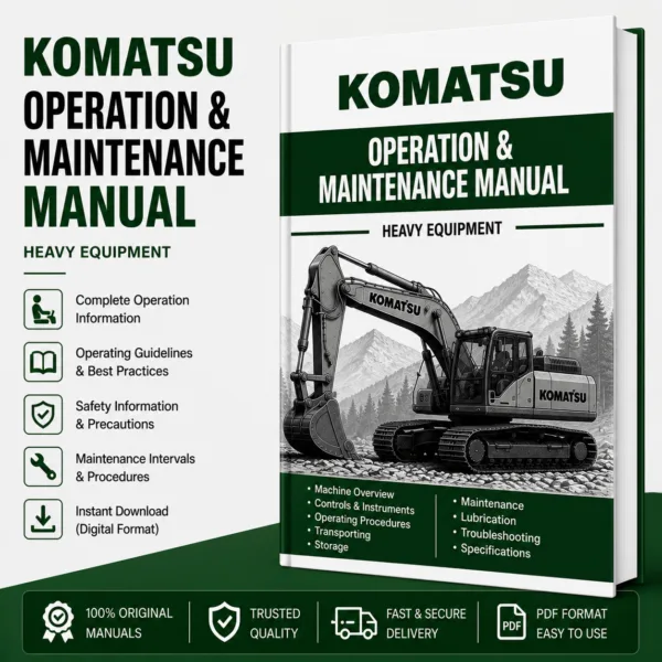 Komatsu operation & maintenance manual cover